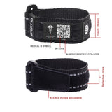 MD0460BB-QR Medical Black Nylon Sport ID Bracelet With QR Code