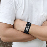 MD0460BB-QR Medical Black Nylon Sport ID Bracelet With QR Code