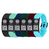 MD1469-QR Silicone Medical ID Bracelet With QR Code 6 Color Choices