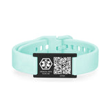 MD1539-QR Silicone Medical ID Bracelet With QR Code 6 Color Choices