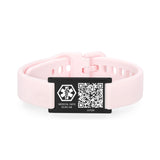 MD1539-QR Silicone Medical ID Bracelet With QR Code 6 Color Choices