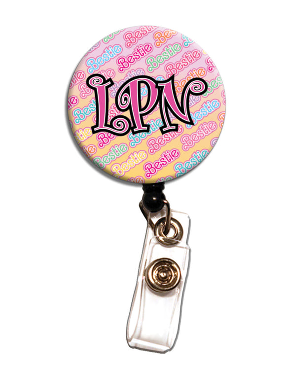 S10 Initial This Retractable Badge Reels ID Holder