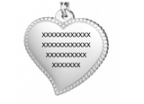 SP0176-21 Medical ID Stainless Silver, Rose, Gold Heart Necklace Custom Engrave