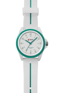 1733-TEW Two-Tone Scrub Watch With Easy Read Face Watch Teal