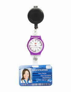 DAK-LW Dakota Medical Nurse Clip On Watch and ID Badge Holder - 3 Colors